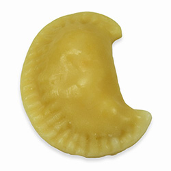 Made with vegetable oil, cocoa butter, essential oil of clove, ground clove and cornmeal for ex foliating, these Pierogi are soap. Created with a lot of Polish tradition and and little American ingenuity!  True to tradition, these soaps are made from scra