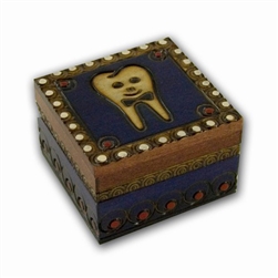 Wooden Tooth Box - Boy With Bow Tie