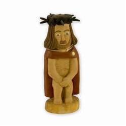 The sitting Christ, crowned with thorns, is a common theme in Polish folk art.   Around the country they are frequently found in wayside shrines and are a symbol of Poland's historic suffering at the hands of its neighbors as well as its dedicaton to its
