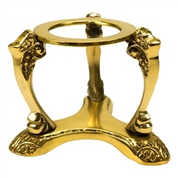 Raised Rhea/Emu Egg Stand made of brass and nicely detailed.  Will also hold a small ostrich egg.