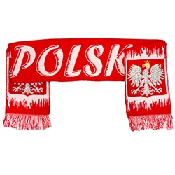 Red and White Poland Scarf - Ice
