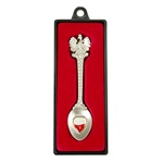 Attractive pewter spoon featuring the Polska crest. Packed in a plastic presentation box with a clear top.