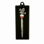 Souvenir pewter letter opener featuring the Polska Crest. Packed in a plastic presentation box with a clear top.  Eagle may be flying east or west.