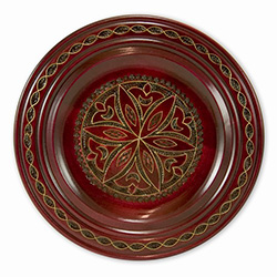 Tatry Star Plate Red/Brown - 12" - 31cm