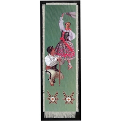 Bookmark - The Mountaineers' Costume is painted on canvas with the edges tastefully fringed.