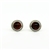 Baltic Amber stud earrings with Sterling Silver spiraling rope detail. Size is approx .25" diameter