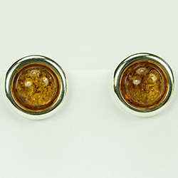 Honey Amber Clip On Earrings