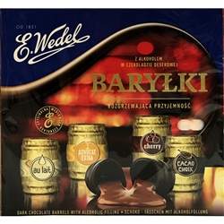 Wedel Barylki - Dark Chocolate Barrels With Liqueur Filling 200g/7.05oz