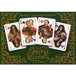 Made in Krakow by Poland's finest card maker - Trefl.  This two deck set is commemorating the "Victory at Vienna", in which King Jan III Sobieski was victorious over the Turks in 1683.