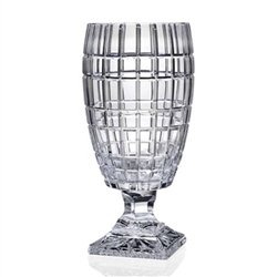 Genuine Handcut 24% Lead Crystal Footed Vase