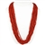 Beautiful faux coral multi-strand necklace with rich color perfect for wearing with a Polish costume. Imported from Poland but most likely made in India.