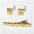 Men's Amber Cuff Links and Tie Bar Set - Milky Amber