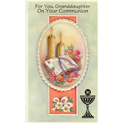 First Communion Card - Granddaughter