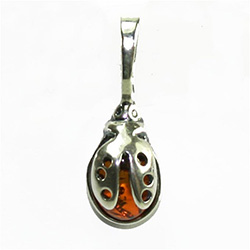 Ladybug Amber Pendant