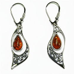 Honey Amber Dangle Earings