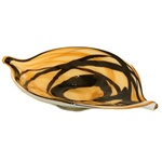 Jozefina Art Glass Platter - Brown & Tan