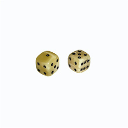 Milky Amber Dice - 5/16" (.9 cm)