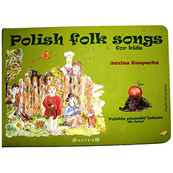A collection of 10 Polish children's songs with words and notes, colorful art illustration and a CD with the songs sung by a small choral group.  There are several verses to each song, with a total of 40 song tracks on the CD.