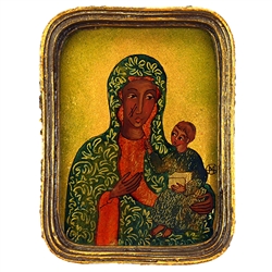 Painting on glass is an art technique by which the artist paints a picture on the reverse side of a glass surface. Magdalena Hniedziewicz specializes in religious themes and in particular the Madonna and Child. Each of her beautiful paintings is enclosed