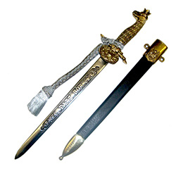 Hunters Dagger With Crowned Polish Eagle Hilt And Scabbard #2