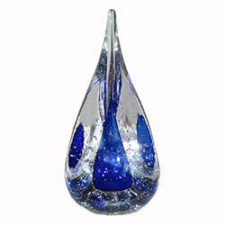 Art Glass Paperweight - 3-sides - Blue