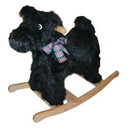 Polish Plush Black Scottish Terrier Rocker