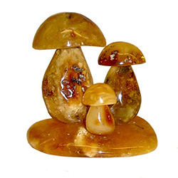 Butterscotch Amber Mushroom Trio #3