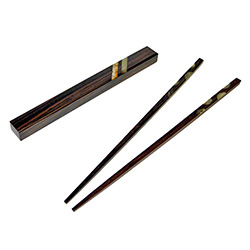 Walnut and Multi-color Amber Chopsticks (Style 4)