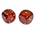 Breathtaking and stunning are two words that come to mind when when you see this unique and beautifully hand-crafted pair of extra-large cognac colored amber dice!