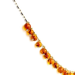 16.5" Honey Amber Charm Necklace