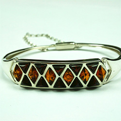 Multi Color Amber Diamond Cuff bracelet