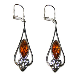 Honey Scroll Dangle Earrings