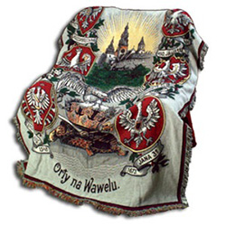 Orly Na Wawelu - Wawel Eagles -  Historical Polish Eagles Tapestry Throw