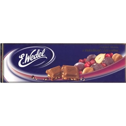 Wedel Milk Chocolate Bar With Raisins, Nuts and Cranberries - Czekolada Bakaliami (220g)