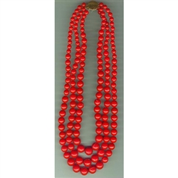 In the old days these red beads would have been made of real coral.  Today the Poles use a much less expensive substitute (polystyrene).  These are made in Krakow for the Krakowianka dance costume.