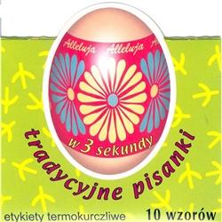 Polish Traditional Design Egg Sleeves - Set of 10 Create instant Polish designed Pisanka using these brightly-colored sleeves representing different Polish motifs. Each package contains 10 color sleeves