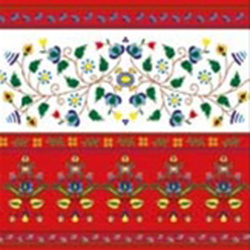 Polish Floral Folk Motif Dinner Napkins (package of 20) - Red.  Three ply napkins with water based paints used in the printing process.

Quote from this company:
"We employ and support disabled people, buying from us you help them live."
