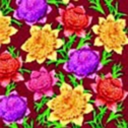 Delightful Dahlia Dinner Napkins (package of 20) - Burgundy.  Three ply napkins with water based paints used in the printing process.