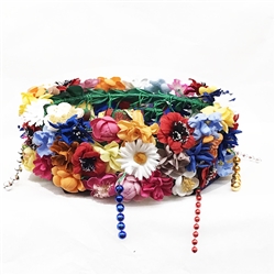 Beautiful handmade flowered headpiece for the Slask costume.