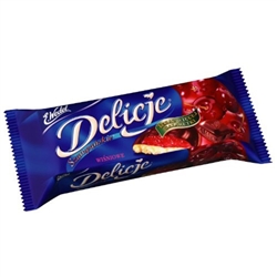 These are light cookies with a jelly topping that are totally dipped into dark chocolate.  Delicje is the Polish word for delicious and they are certainly that!