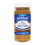 Krakus Hot And Sweet Mustard.  Great on kielbasa sandwiches!