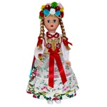 This doll, dressed in a handmade traditional Krakow wedding outfit, wonderfully crafted and fun to collect.  The detailed costume is hand made in Krakow.