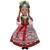 This doll, dressed in a handmade traditional Krakowianka outfit, wonderfully crafted and fun to collect. The detailed costume is hand made in Krakow, vest colors and designs may vary.
Costume description: women's outfit: tibet, red, floral skirt, tulle