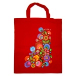 Tote bag in 100%  cotton which features a beautiful Wycinanki (Polish paper cut-outs) floral design.