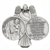 Carry St Christopher, patron saint of travelers while you travel in your vehicle.  The back has a spring clip that slides on to the windshield visor.
