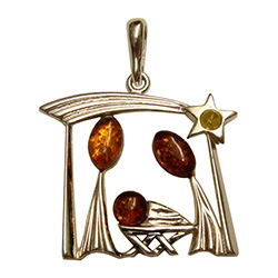 Amber (Bursztyn in Polish) is fossilized tree sap that dates back 40 million years.  It comes from all around the world, but the highest quality and richest deposits are found around the Baltic Sea.