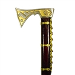 The ciupaga is the Polish mountaineer's combination mountain axe and walking stick.  This model has a lightweight aluminum head, overall one-half the weight of traditional brass models.  Favored by the theatrical and dance crowd
