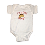 These darling onesie's come in 4 different sizes.  100% cotton.