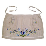 Kashubian Hand Embroidered Two Pocket Floral Apron - Kaszub