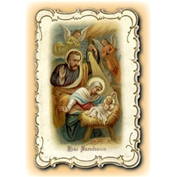 Pictured is a reproduction of an antique Polish holy card (c. 1920s).  It was given to Stella Dernoga by one of her favorite elementary school teachers, Sister Kinga, a Felician nun at the old Holy Rosary parish school in Baltimore, Maryland.